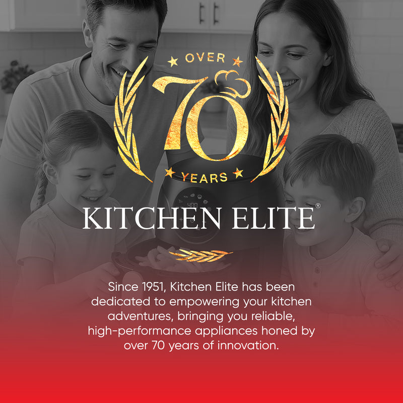 Kitchen Elite 2.5 Quart Compact Air Fryer Oven Small Countertop Oil-Free Cooker with PFAS-Free Nonstick Basket, Easy Clean, Black