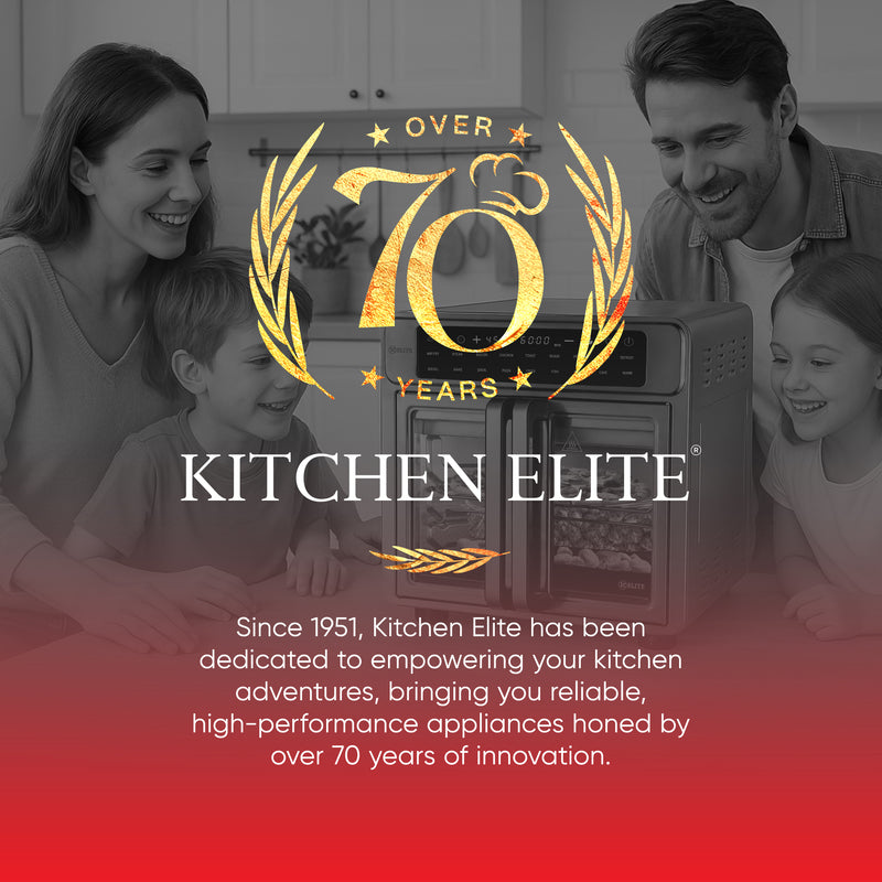 Kitchen Elite 26 Quart French Door Air Fryer Oven Extra Large Countertop Convection Cooker with LED Display