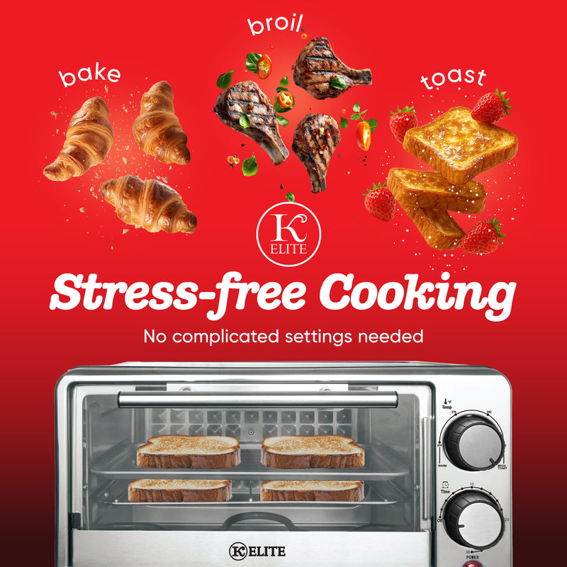 Kitchen Elite 4 Slice Toaster Oven