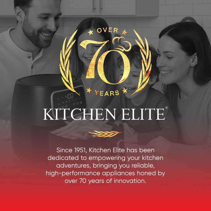 Kitchen Elite 5.5 Quart Black Air Fryer