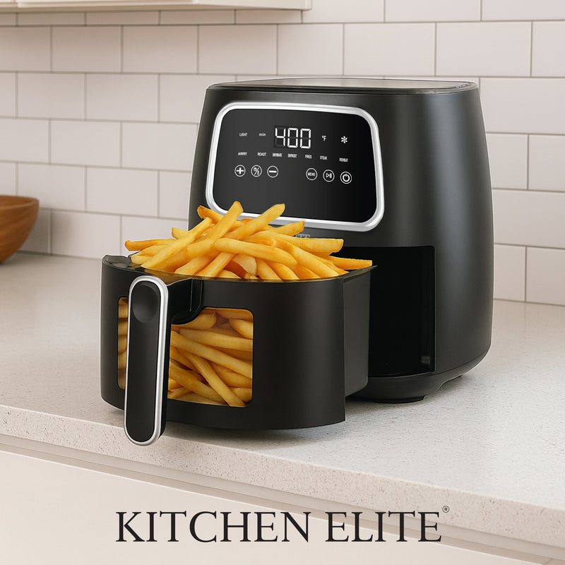 Kitchen Elite 5.5 Quart Black Air Fryer