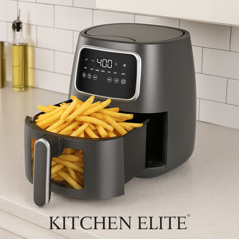 Kitchen Elite 5.5 Quart Gray Digital Air Fryer
