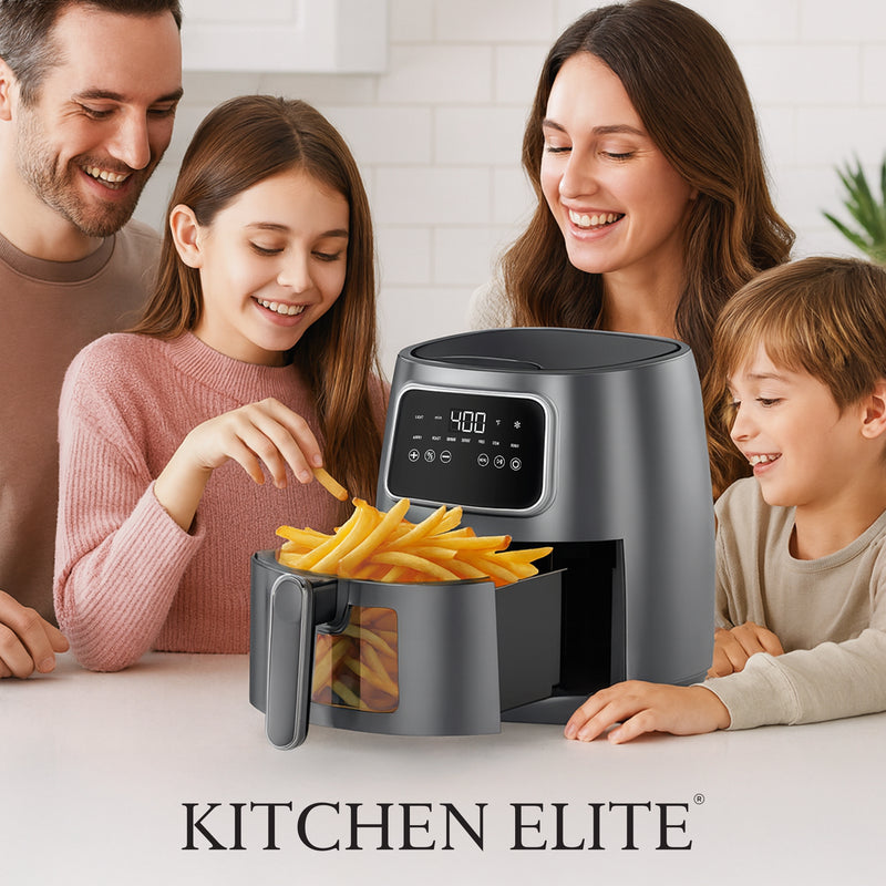 Kitchen Elite 5.5 Quart Gray Digital Air Fryer