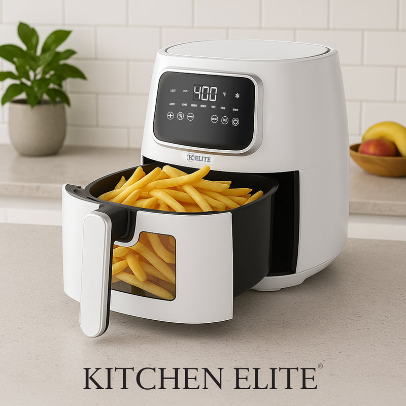 Kitchen Elite 5.5 Quart White Digital Air Fryer
