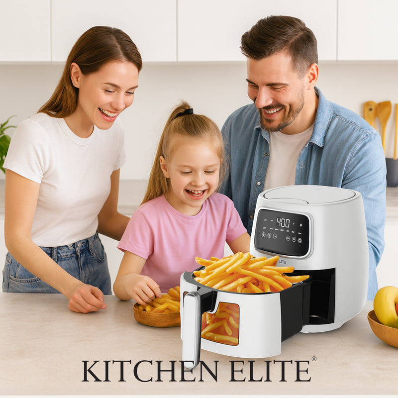 Kitchen Elite 5.5 Quart White Digital Air Fryer