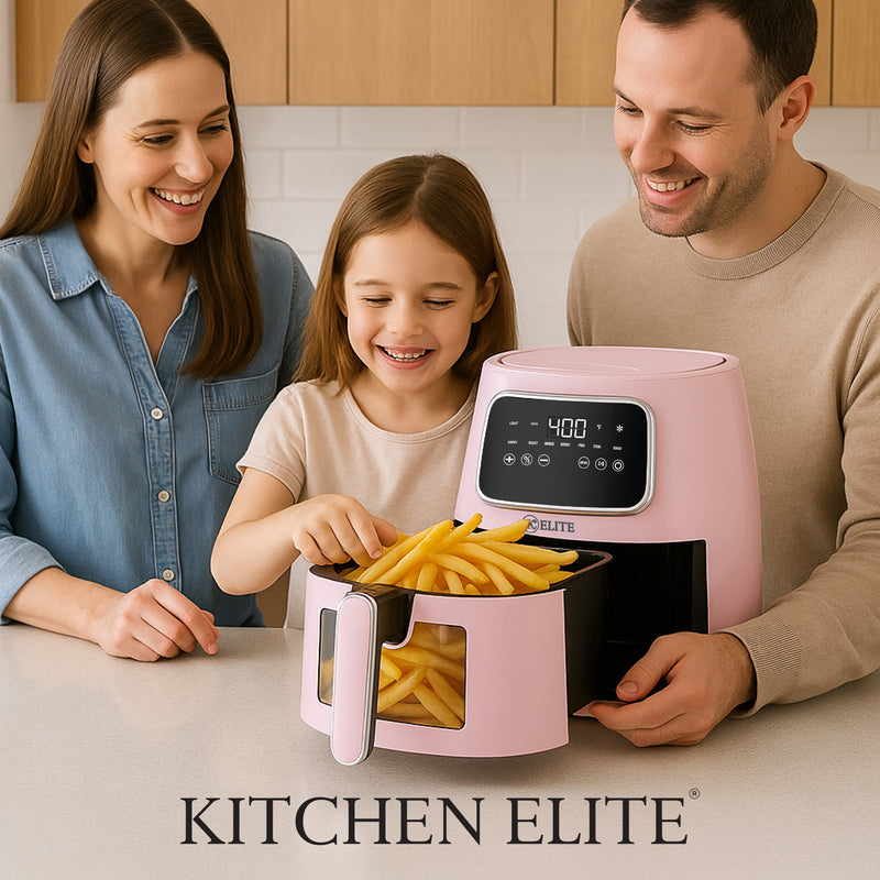 Kitchen Elite 5.5 Quart Pink Digital Air Fryer