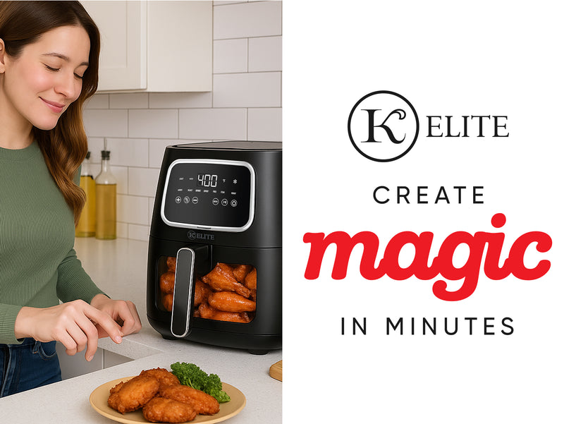 Kitchen Elite 5.5 Quart Black Air Fryer
