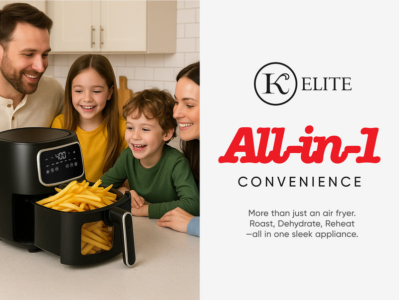 Kitchen Elite 5.5 Quart Black Air Fryer