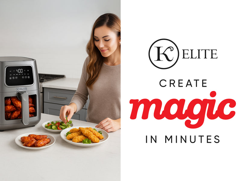 Kitchen Elite 5.5 Quart Gray Digital Air Fryer