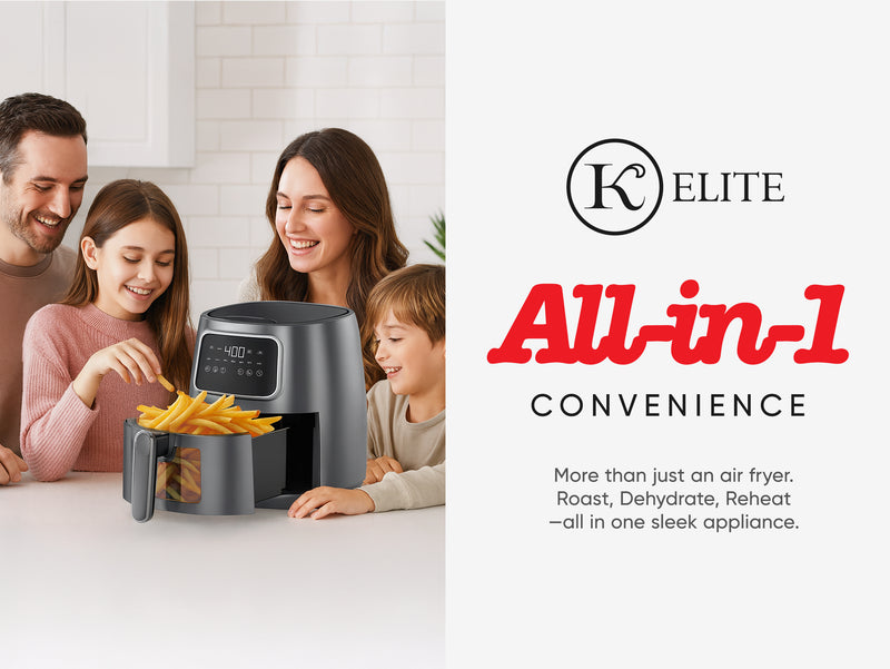 Kitchen Elite 5.5 Quart Gray Digital Air Fryer