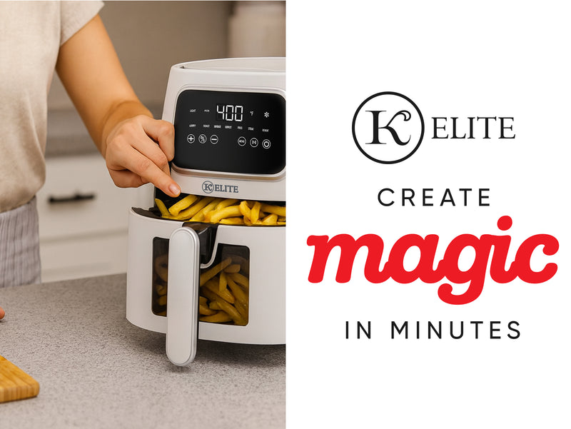 Kitchen Elite 5.5 Quart White Digital Air Fryer