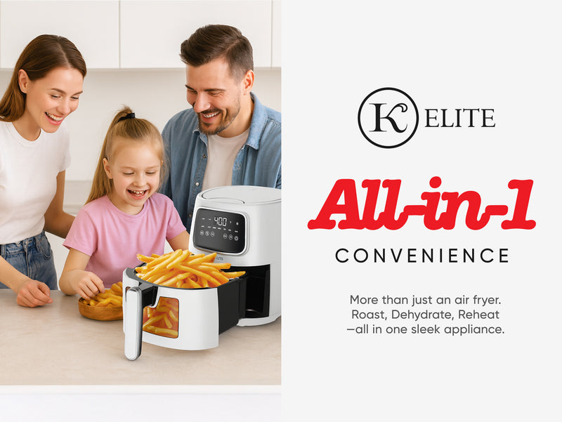 Kitchen Elite 5.5 Quart White Digital Air Fryer