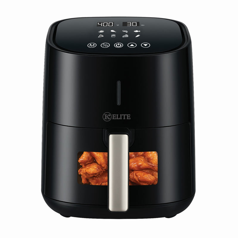 Kitchen Elite 5.28QT Digital Air Fryer with Viewing Window & 8 Cooking Presets - Black