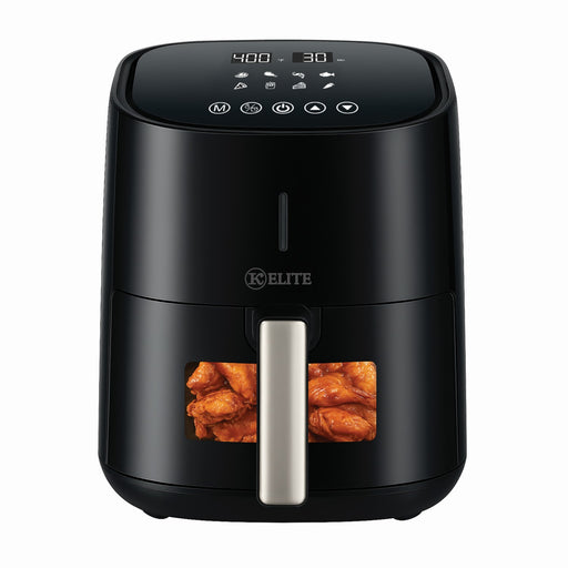 Kitchen Elite 5.28QT Digital Air Fryer with Viewing Window & 8 Cooking Presets - Black