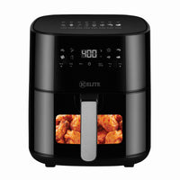 Kitchen Elite 8QT Digital Air Fryer with Viewing Window & 8 Cooking Presets - Black