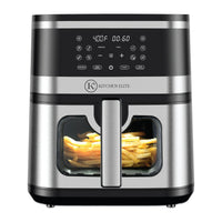 Kitchen Elite 8.5QT Stainless Steel Air Fryer – Family-Sized, 10-in-1 Functions, 90% Less Oil, Rapid Heating KE-AF-114-85QT-AMZ