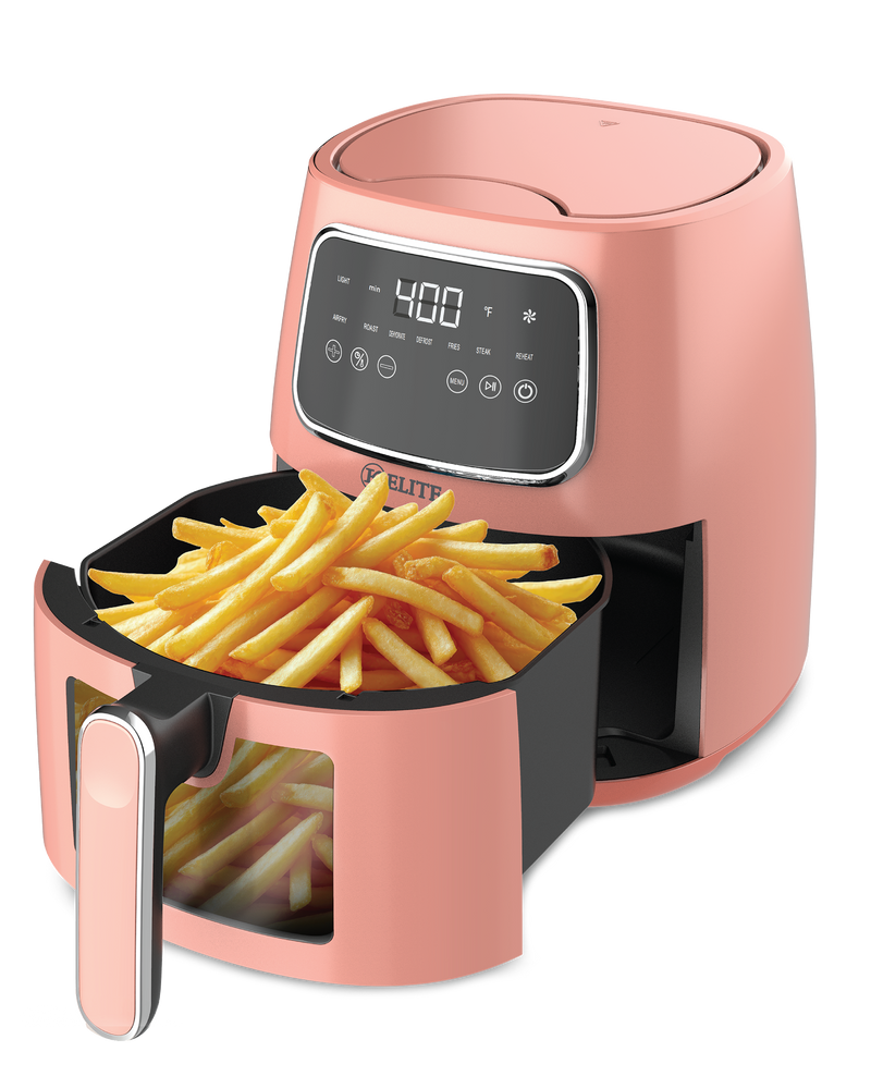 Kitchen Elite 5.5 Quart Peach Digital Air Fryer