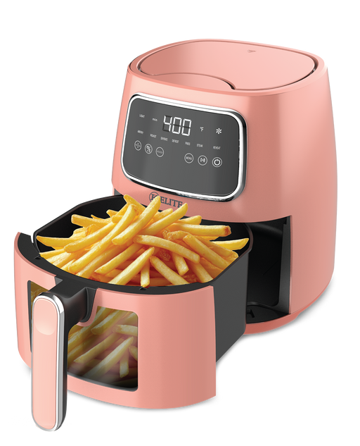 Kitchen Elite 5.5 Quart Peach Digital Air Fryer