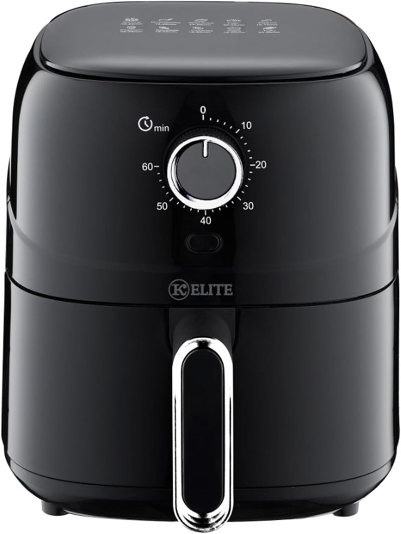 Kitchen Elite 2.5QT Black Mechanical Air Fryer