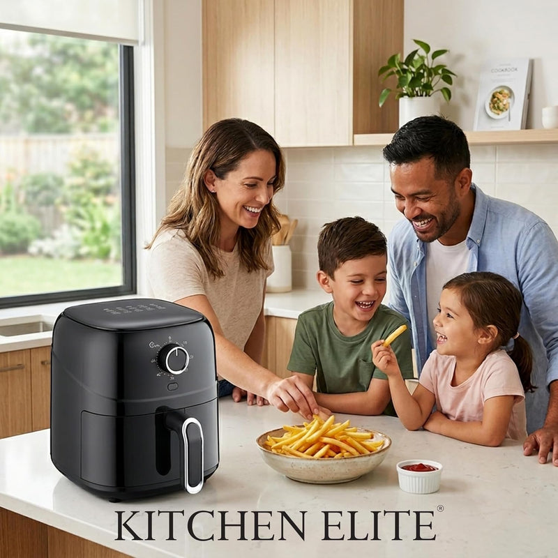 Kitchen Elite 2.5QT Black Mechanical Air Fryer