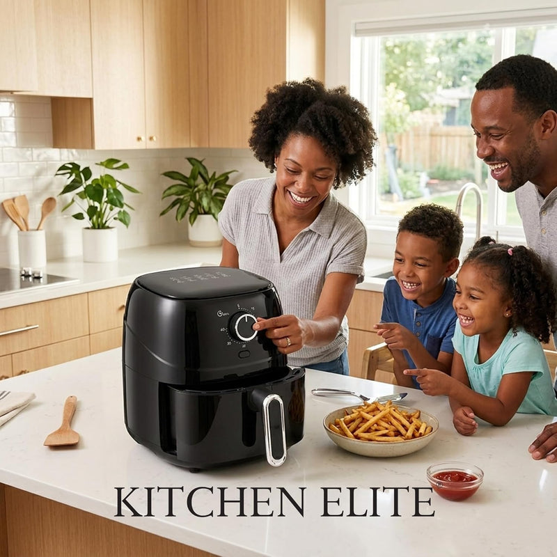 Kitchen Elite 2.5QT Black Mechanical Air Fryer