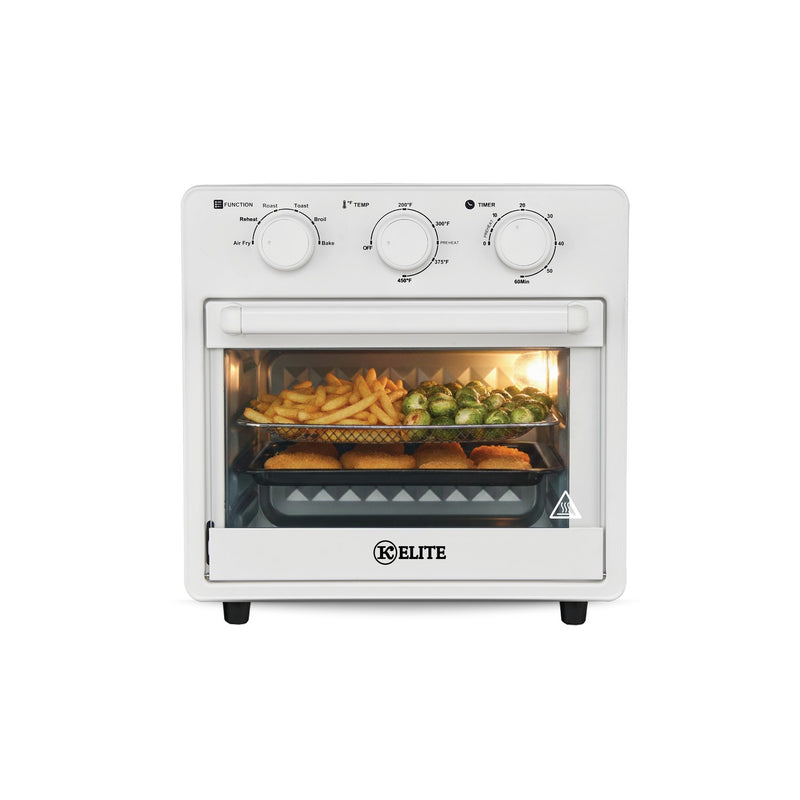 Kitchen Elite 16 Quart Mechanical Air Fryer - White