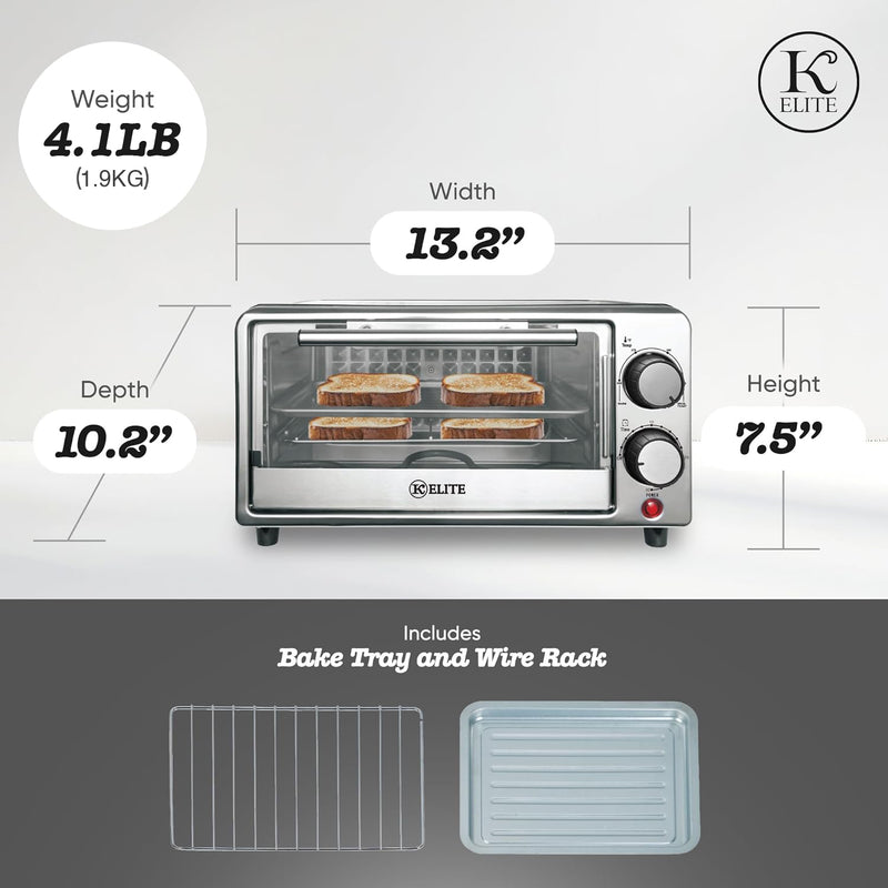 Kitchen Elite 4 Slice Toaster Oven