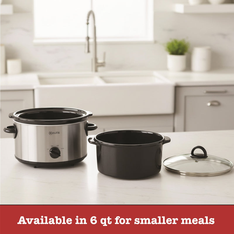 Kitchen Elite 6-Quart Slow Cooker