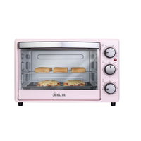 Kitchen Elite 6-Slice Countertop Toaster Oven with Adjustable Temperature and 60-Minute Timer - Pink