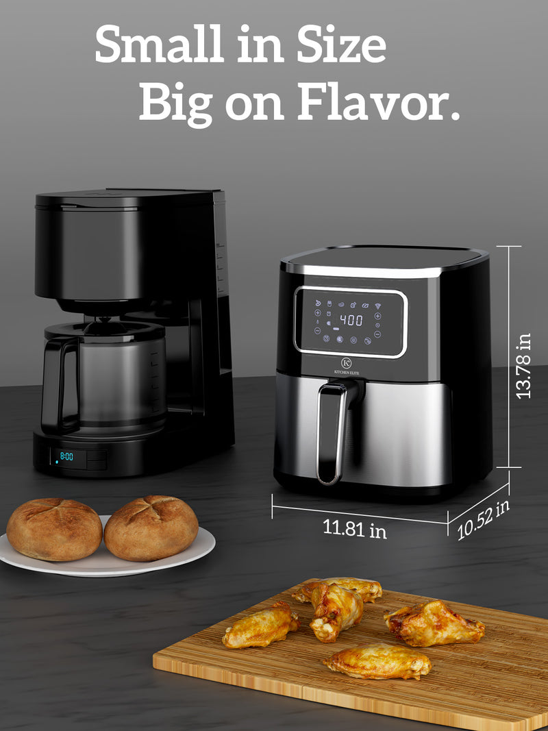 Kitchen Elite Air Fryer 5.28 QT - Stainless Steel - KE-AF-101-528QT-SS-AMZ
